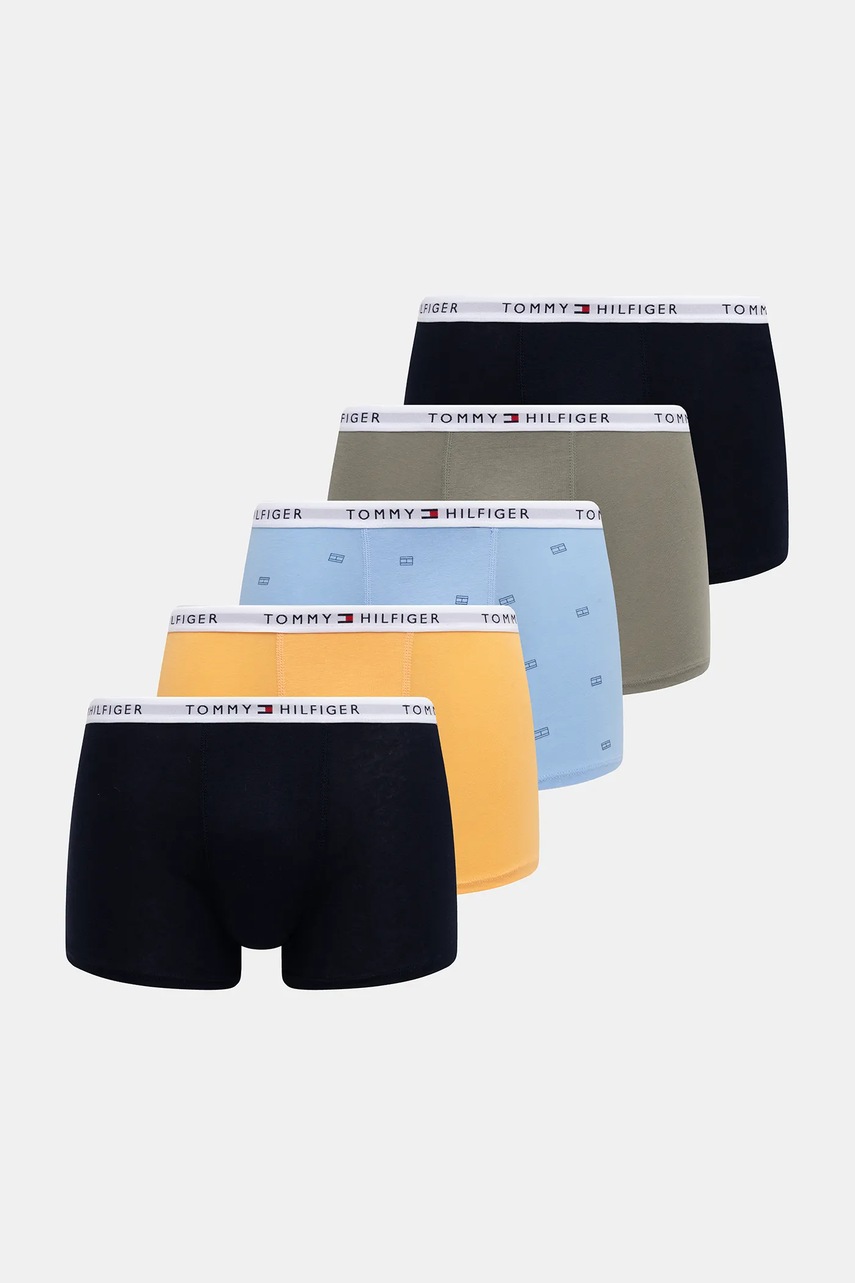 Levně Dětské boxerky Tommy Hilfiger 5-pack modrá barva, UB0UB00582