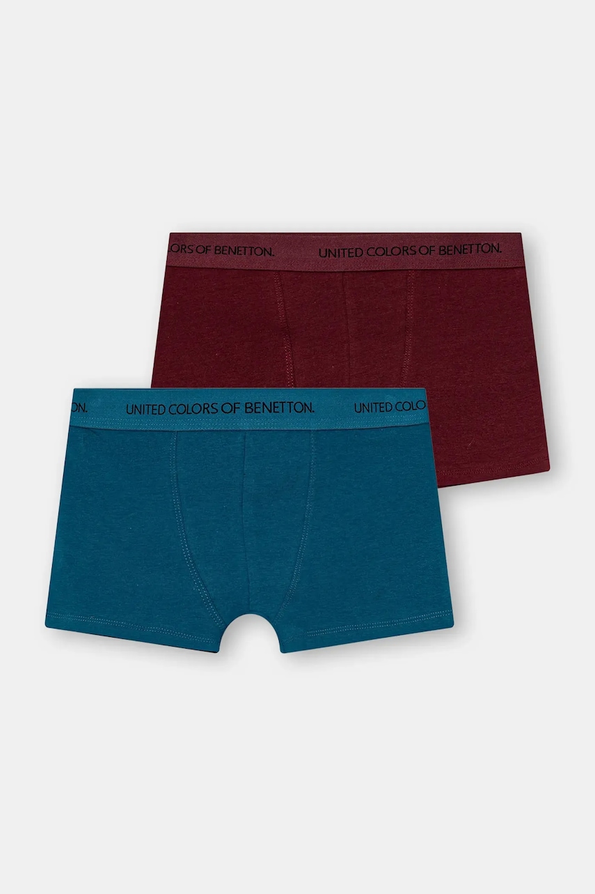 Levně Dětské boxerky United Colors of Benetton 2-pack modrá barva, 3OP80X230
