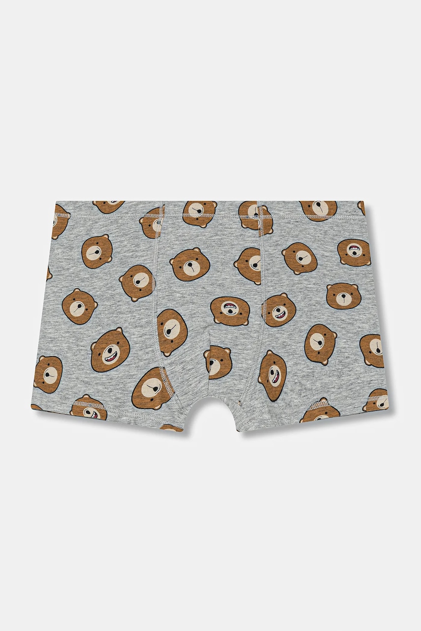 United Colors of Benetton boxer pentru copii din bumbac culoarea gri, 3MFE0X01K