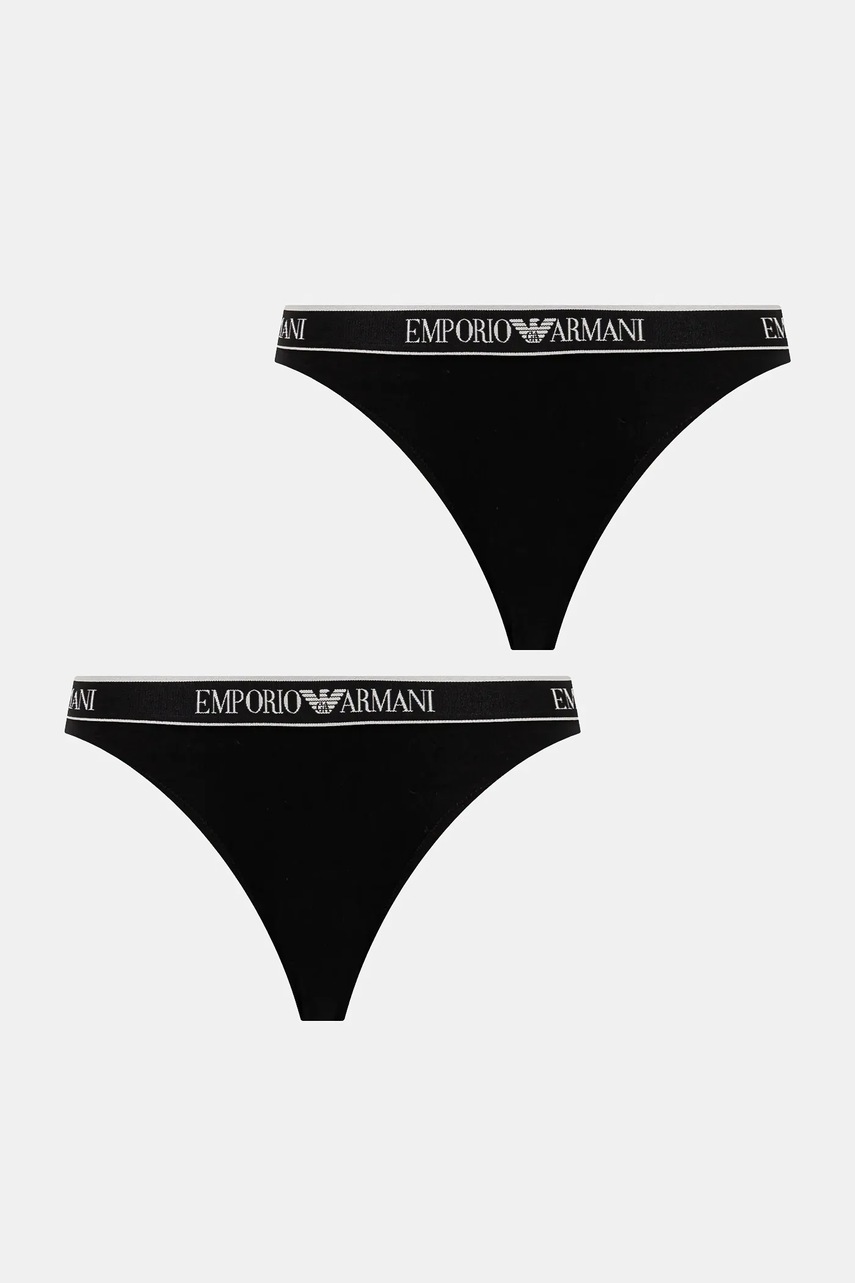 Emporio Armani Underwear chiloți 2-pack culoarea negru, EW000404 AF15345