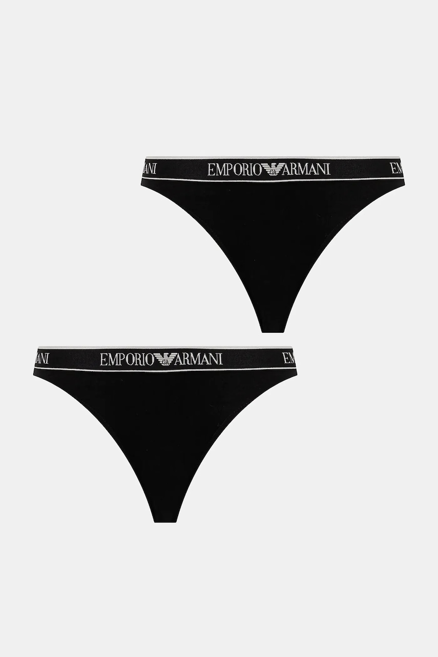 Emporio Armani Underwear chiloți 2-pack culoarea negru, EW000404 AF15345