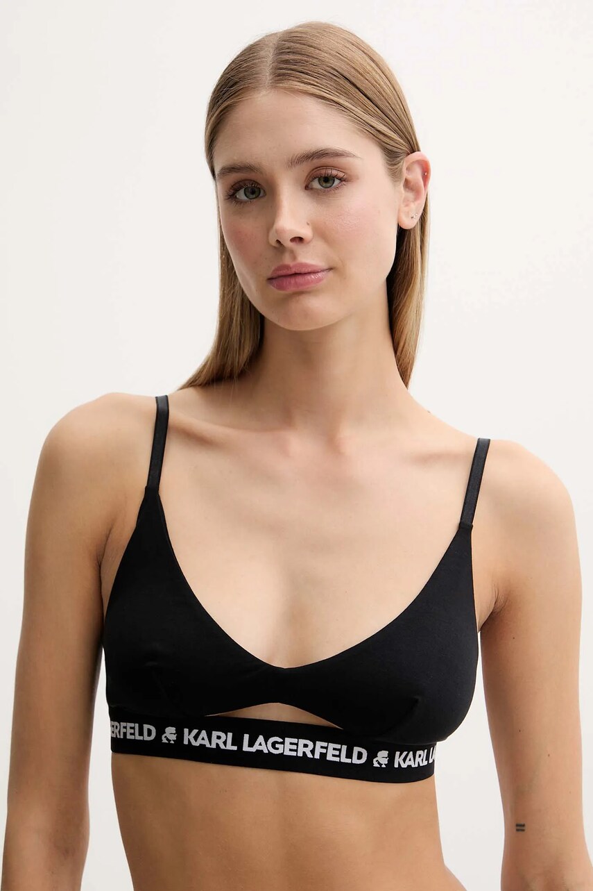 Karl Lagerfeld sutien culoarea negru, uni, A1W47006