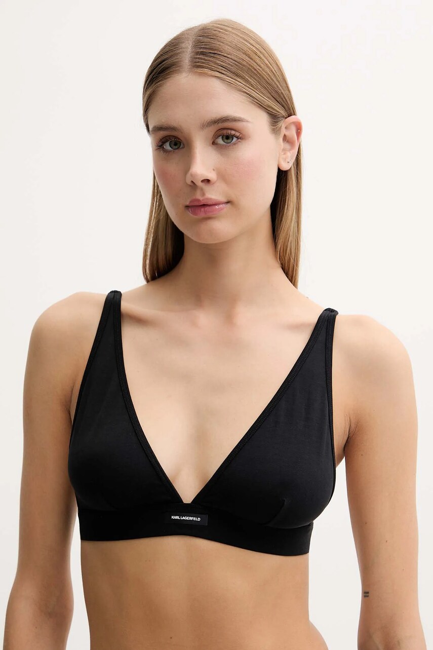 Karl Lagerfeld sutien culoarea negru, uni, A1W47027