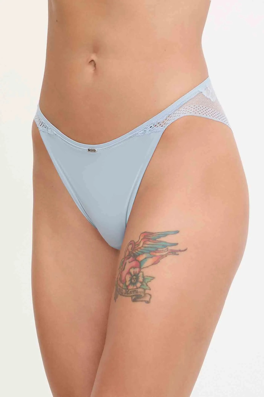 

Бикини BOSS BRIEF_ PEONY LACE в синьо 50545063, Син