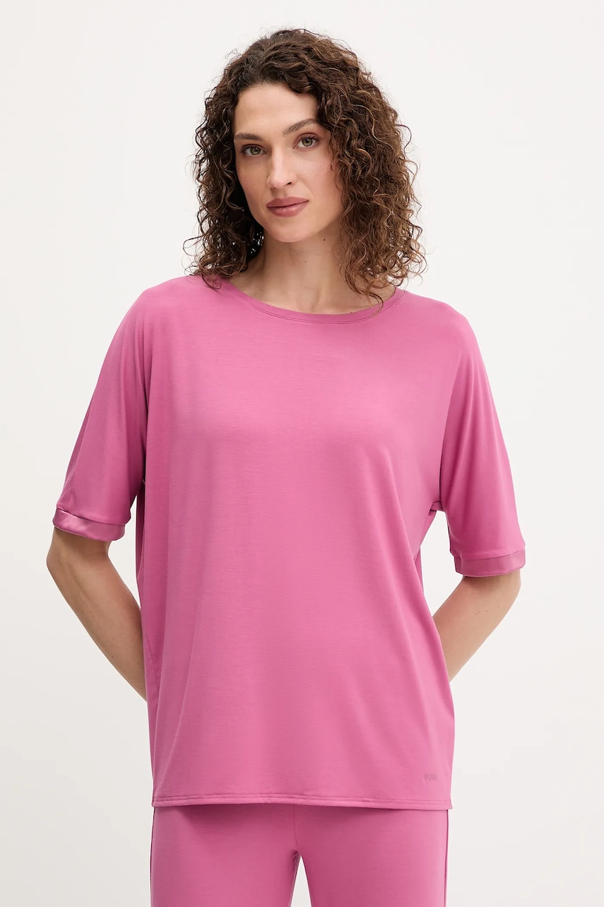 BOSS tricou culoarea roz, 50545569