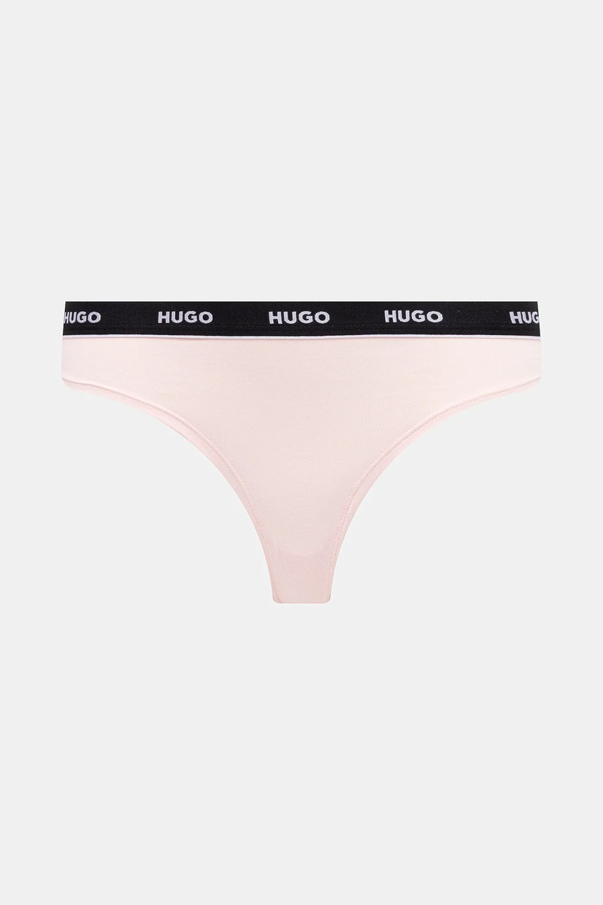 Tangá HUGO 3-pak TRIPLET THONG STRIPE