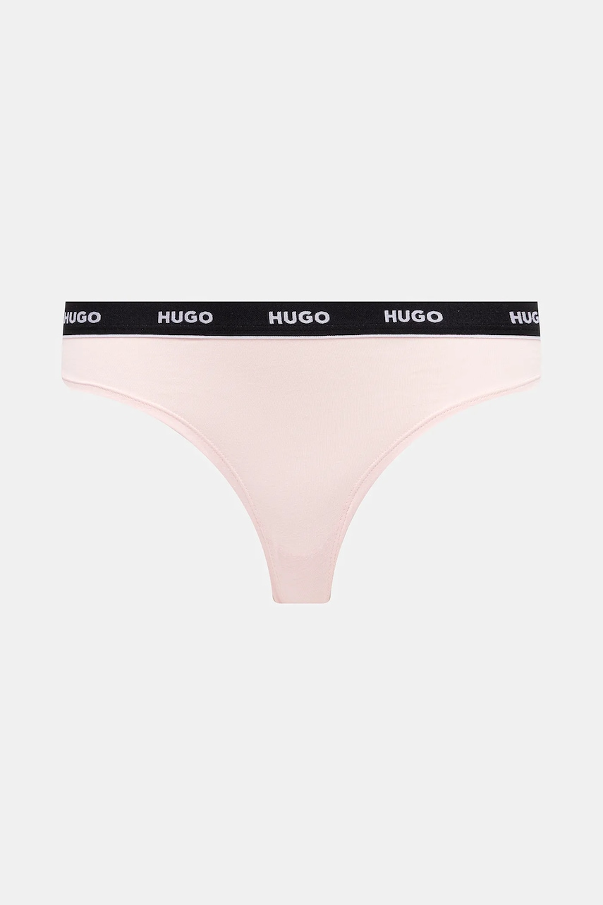 Tangá HUGO 3-pak TRIPLET THONG STRIPE