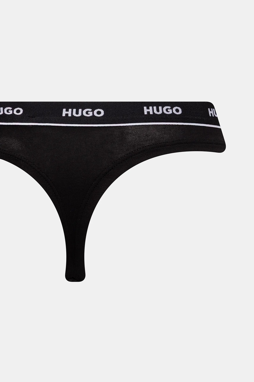 Tangá HUGO 3-pak TRIPLET THONG STRIPE