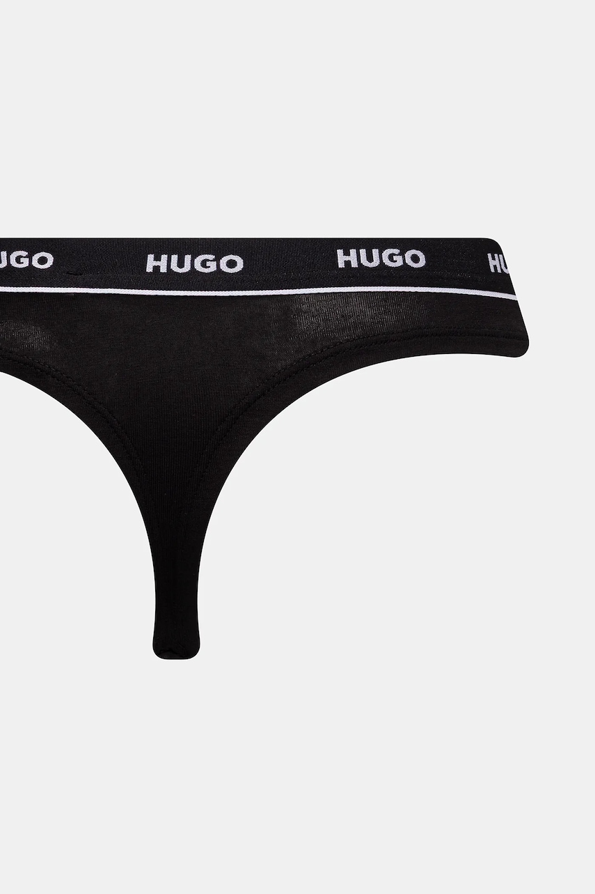 Tangá HUGO 3-pak TRIPLET THONG STRIPE