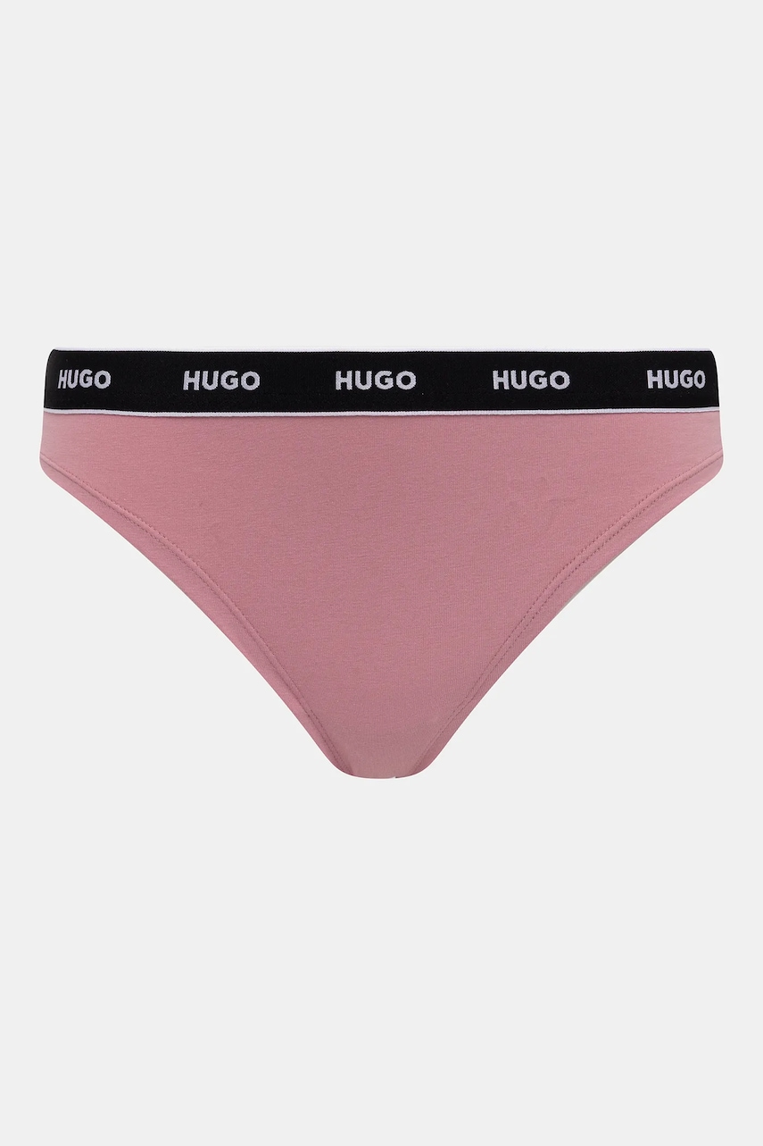 Tanga HUGO TRIPLET THONG STRIPE 3-pack