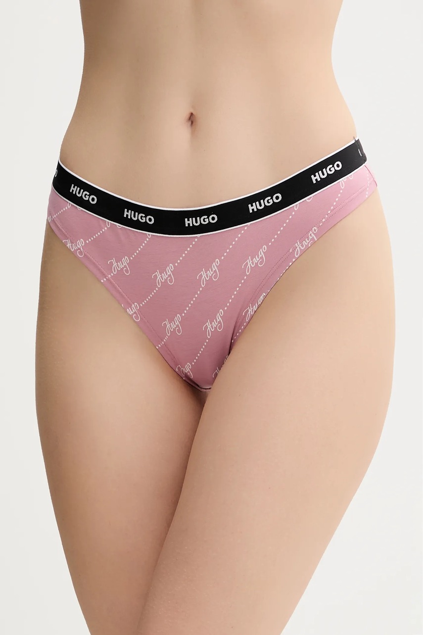 HUGO chiloți brazilieni culoarea roz, 50545700