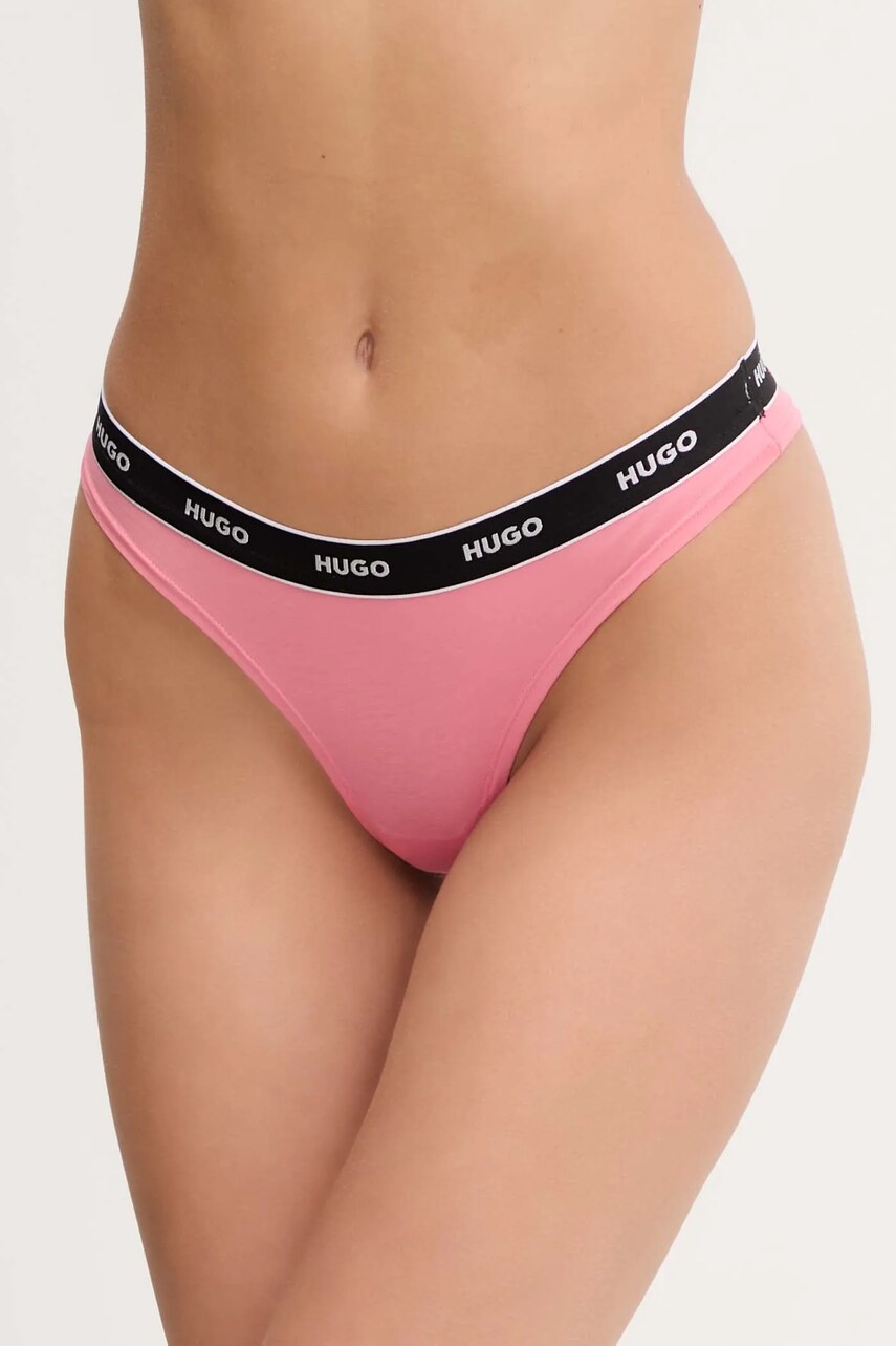 HUGO chiloți brazilieni culoarea roz, 50545700