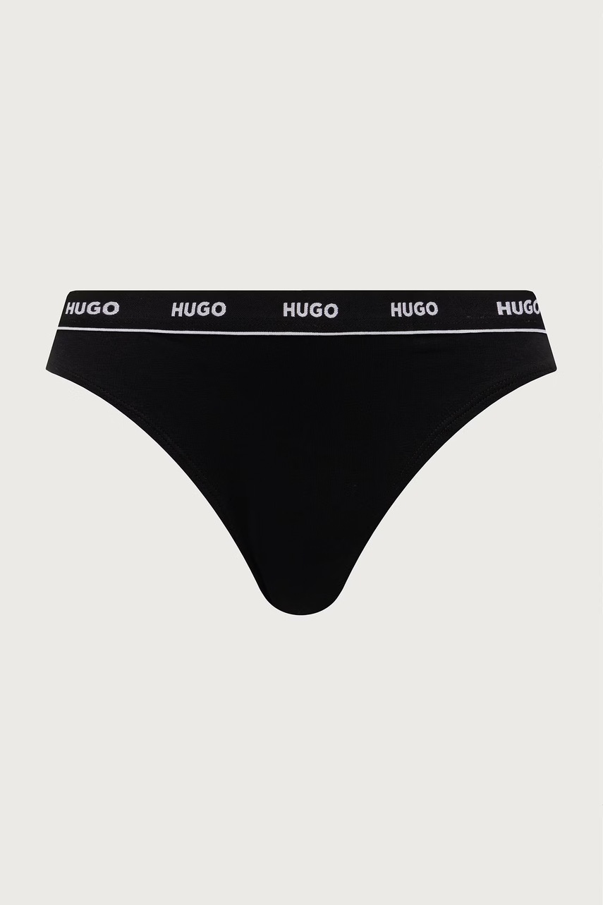 HUGO  прашки дамски от памук с еластан TRIPLET THONG DESIGN 3 броя