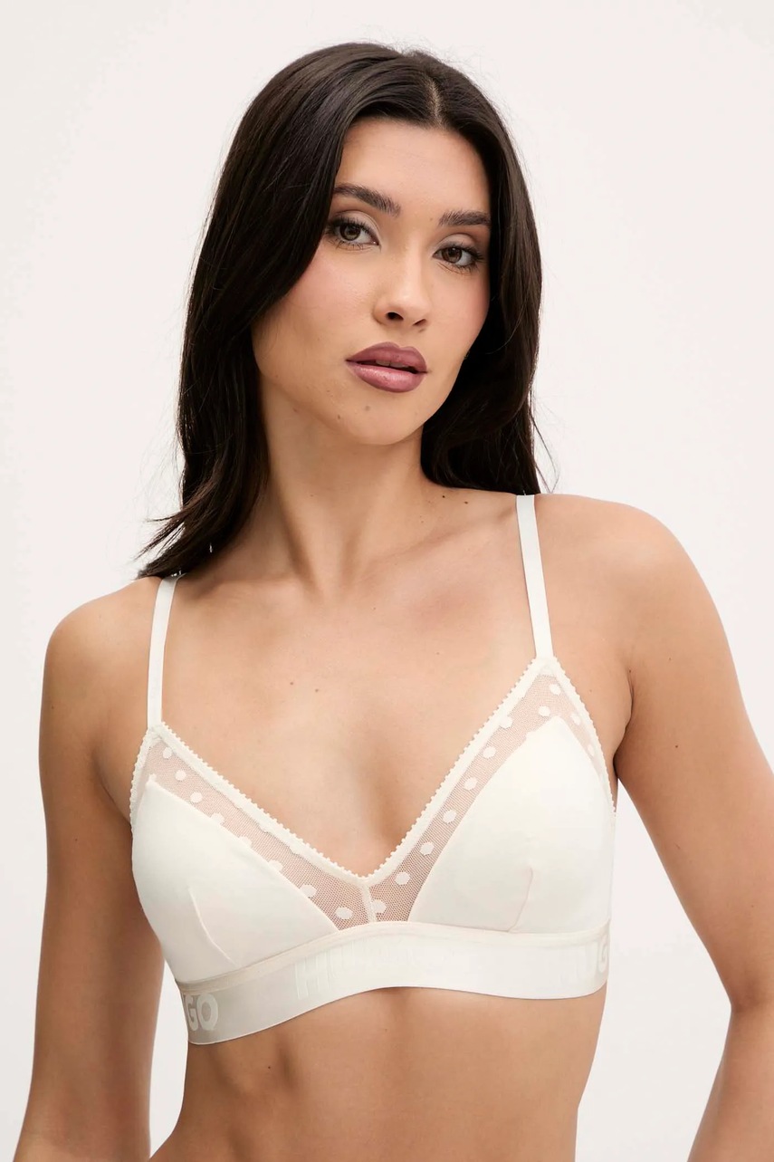 HUGO sutien culoarea bej, uni, 50545709
