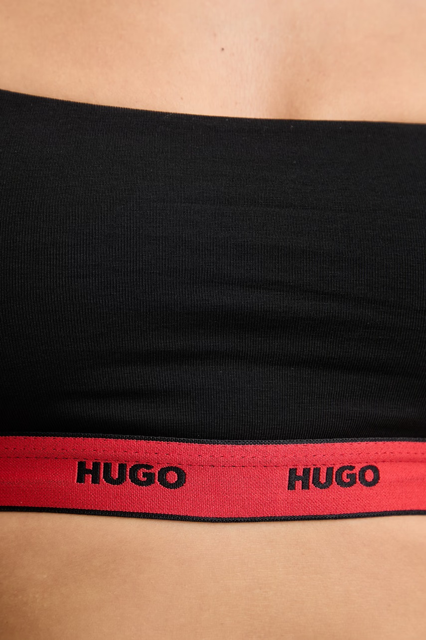 HUGO braletka bavlnená s elastanom TWIN BRALETTE DESIGN