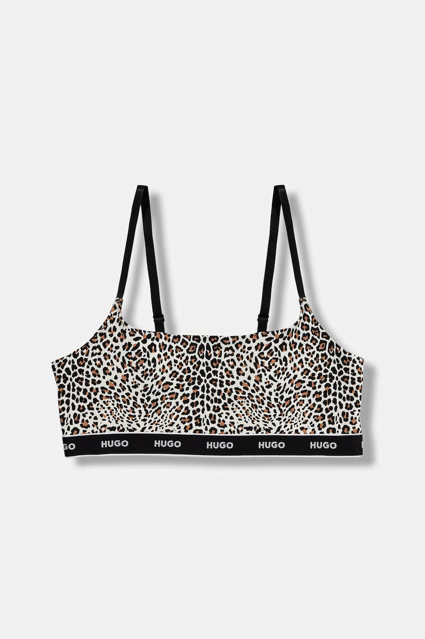 HUGO braletka bavlnená s elastanom TWIN BRALETTE DESIGN