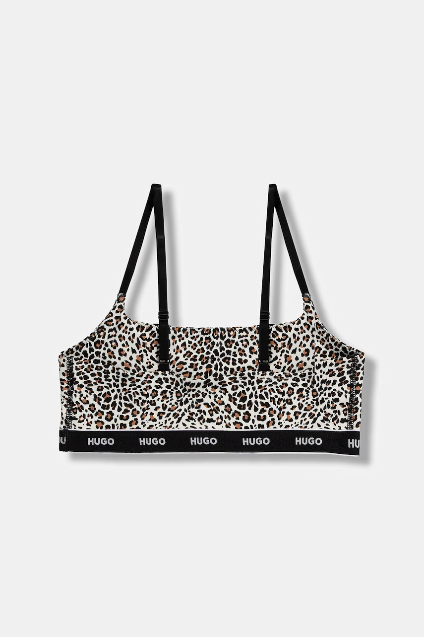 HUGO braletka bavlnená s elastanom TWIN BRALETTE DESIGN