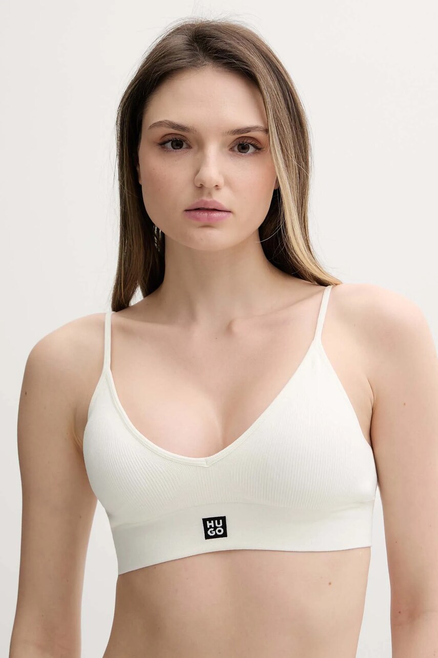 HUGO sutien culoarea bej, uni, 50545745