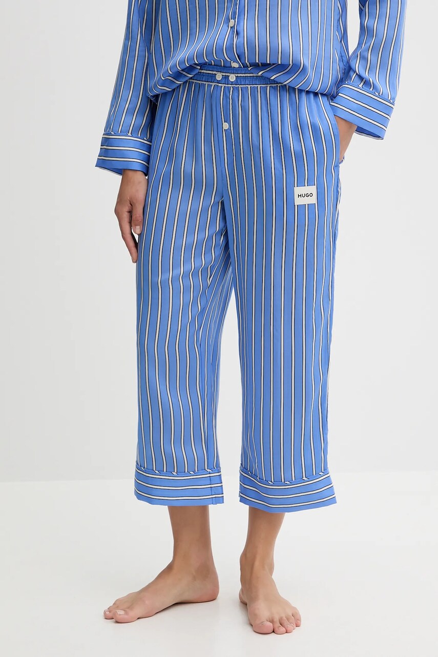 HUGO pantaloni de pijama culoarea violet, 50544156