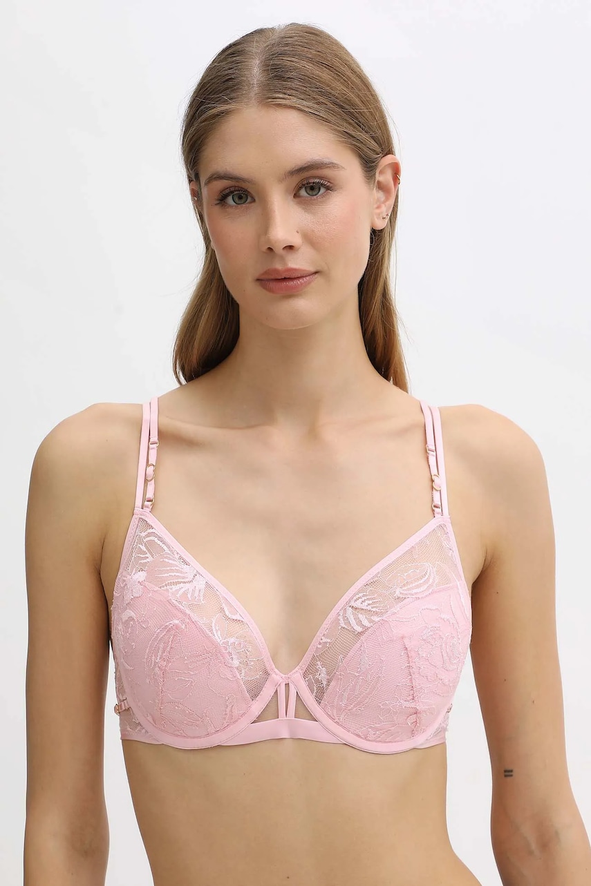 Chantelle sutien SPIRITS culoarea roz, dantelă, uni, C01SNC