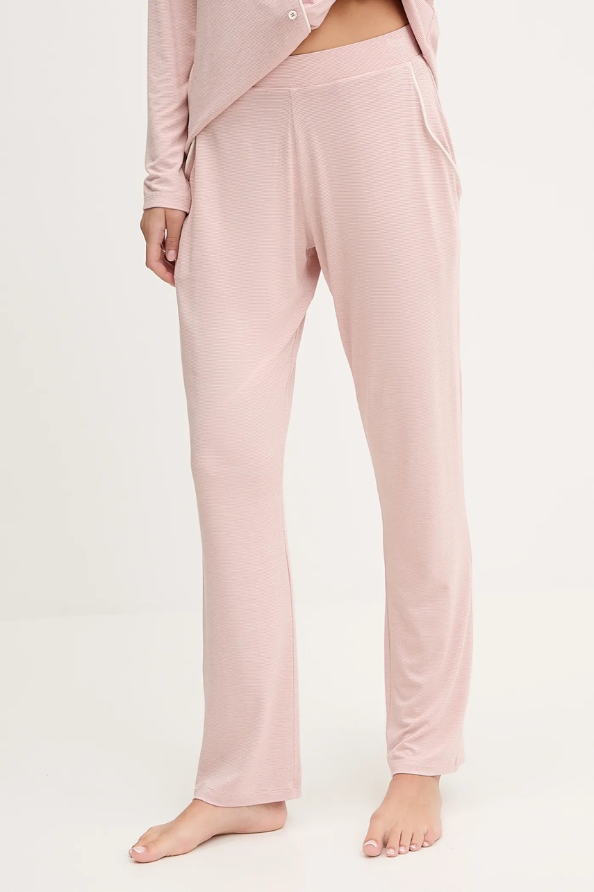 Chantelle pantaloni de pijama CHELSEA culoarea roz, FNARE0