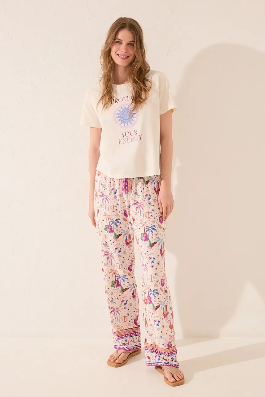 women'secret pijama culoarea alb, 3709675