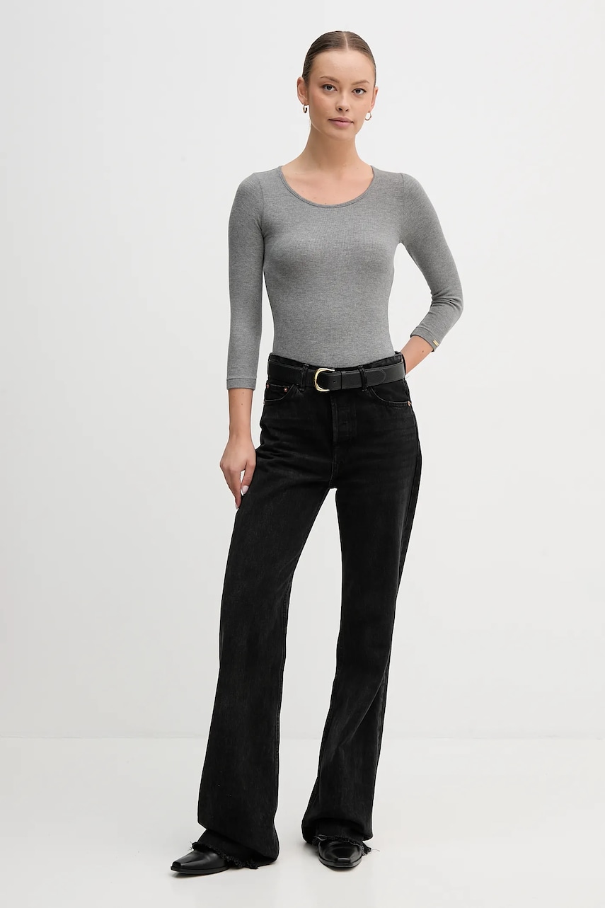 Боди United Colors of Benetton цвет серый 3P2Y3B005 Боди United Colors of Benetton цвет серый 3P2Y3B005