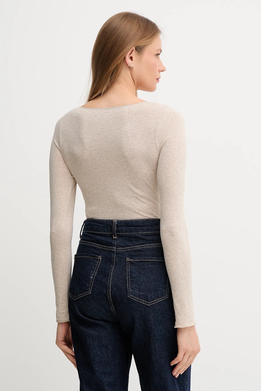 Боди United Colors of Benetton цвет бежевый 3ZQM3B003 Боди United Colors of Benetton цвет бежевый 3ZQM3B003