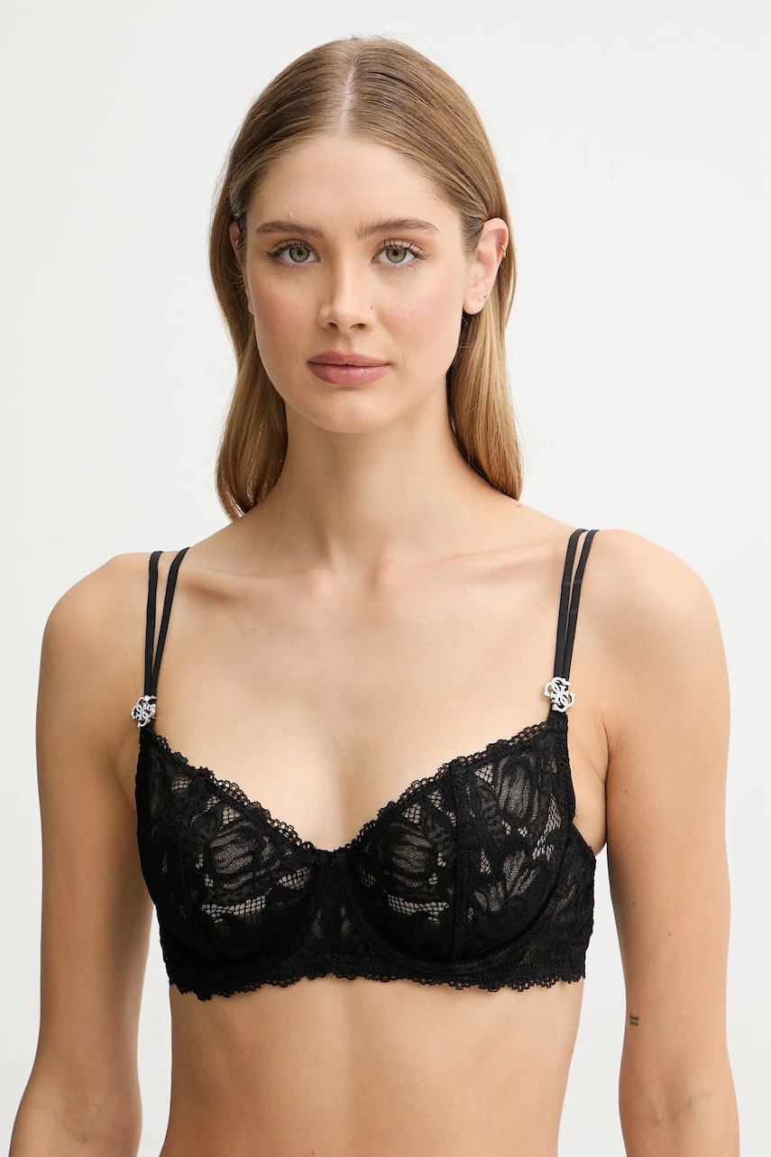 

Сутиен Guess SOPHIE в черно от дантела с изчистен дизайн O5BC17 KCQ30, Черен