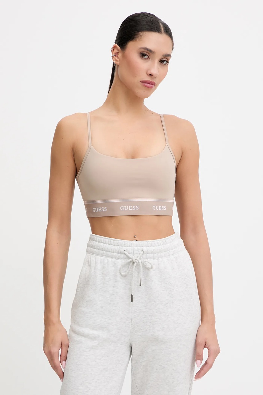 

Сутиен Guess ALBA в бежово с изчистен дизайн V5BP01 K1942, Бежов