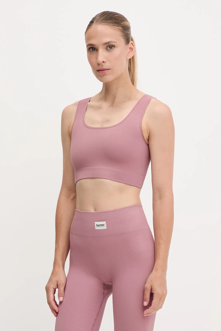 Hummel sutien sport culoarea roz, uni, 230304