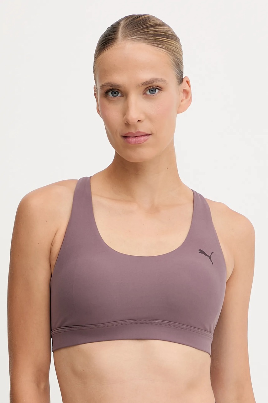 Puma sutien sport culoarea violet, uni, 527462