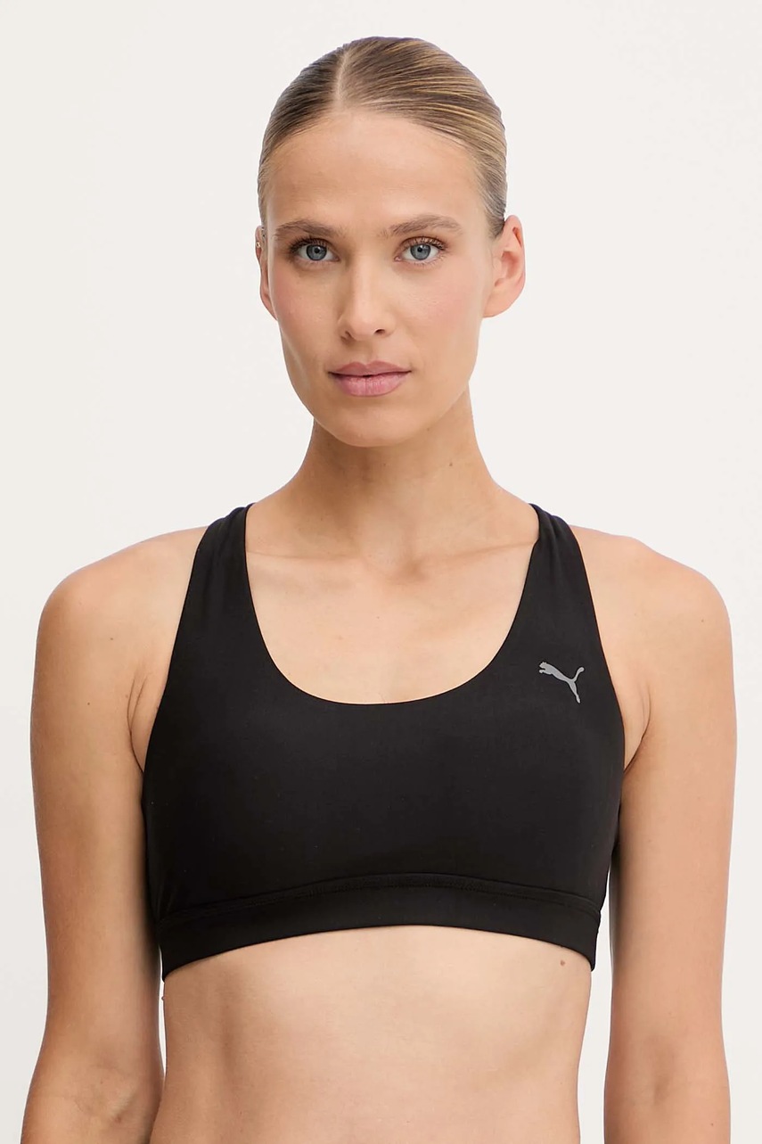 Puma sutien sport culoarea negru, uni, 527462
