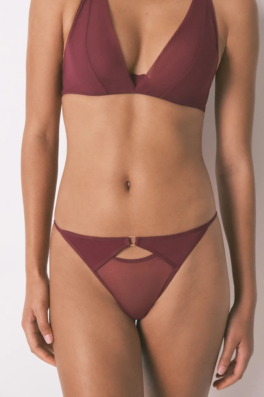 women\'secret tanga culoarea bordo, 5352616