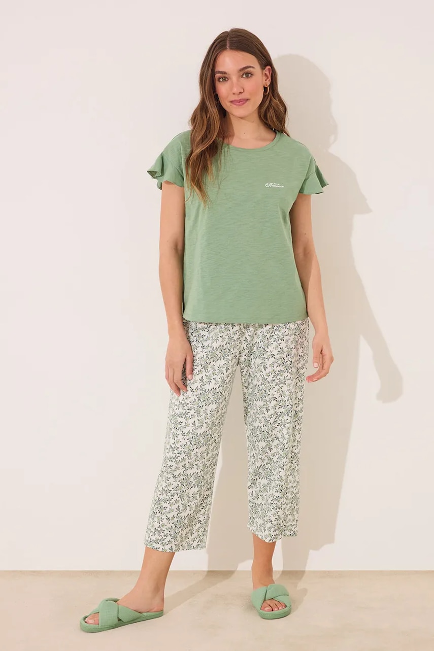 women'secret pijama culoarea verde, 3592399