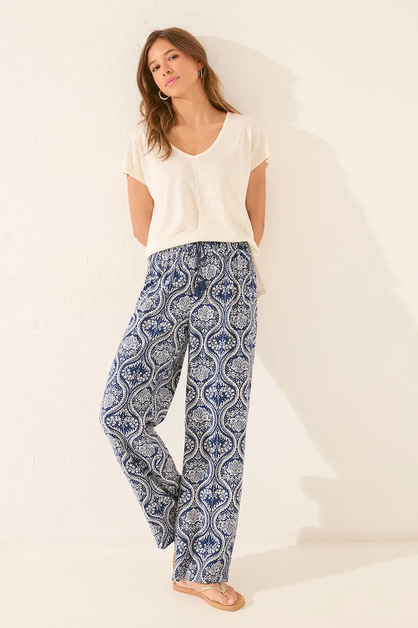 women\'secret pantaloni de pijama culoarea bleumarin, 3702236