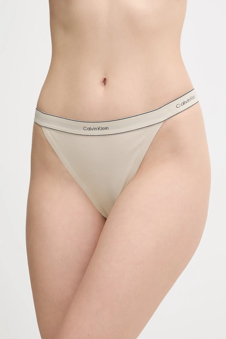 

Бикини Calvin Klein Underwear в бежово LV00QF8370, Бежов