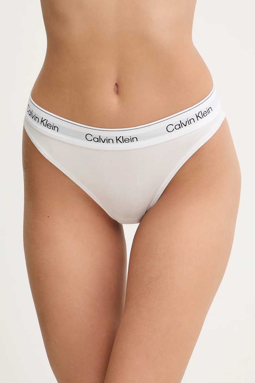 

Бикини Calvin Klein Underwear в бяло LV00QF8462, Бял