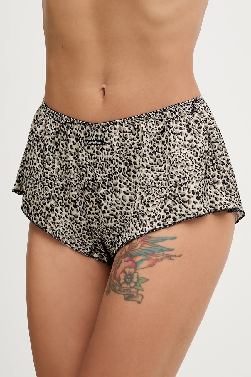 

Късо долнище на пижама Calvin Klein Underwear, Бежов