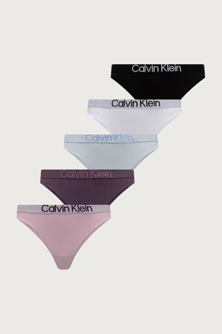 Calvin Klein Underwear tangá dámske bavlnené s elastanom 5-pak