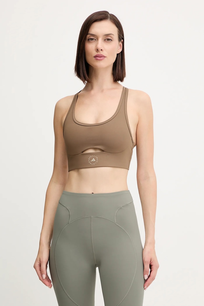 adidas by Stella McCartney sutien sport culoarea maro, uni, JW1996