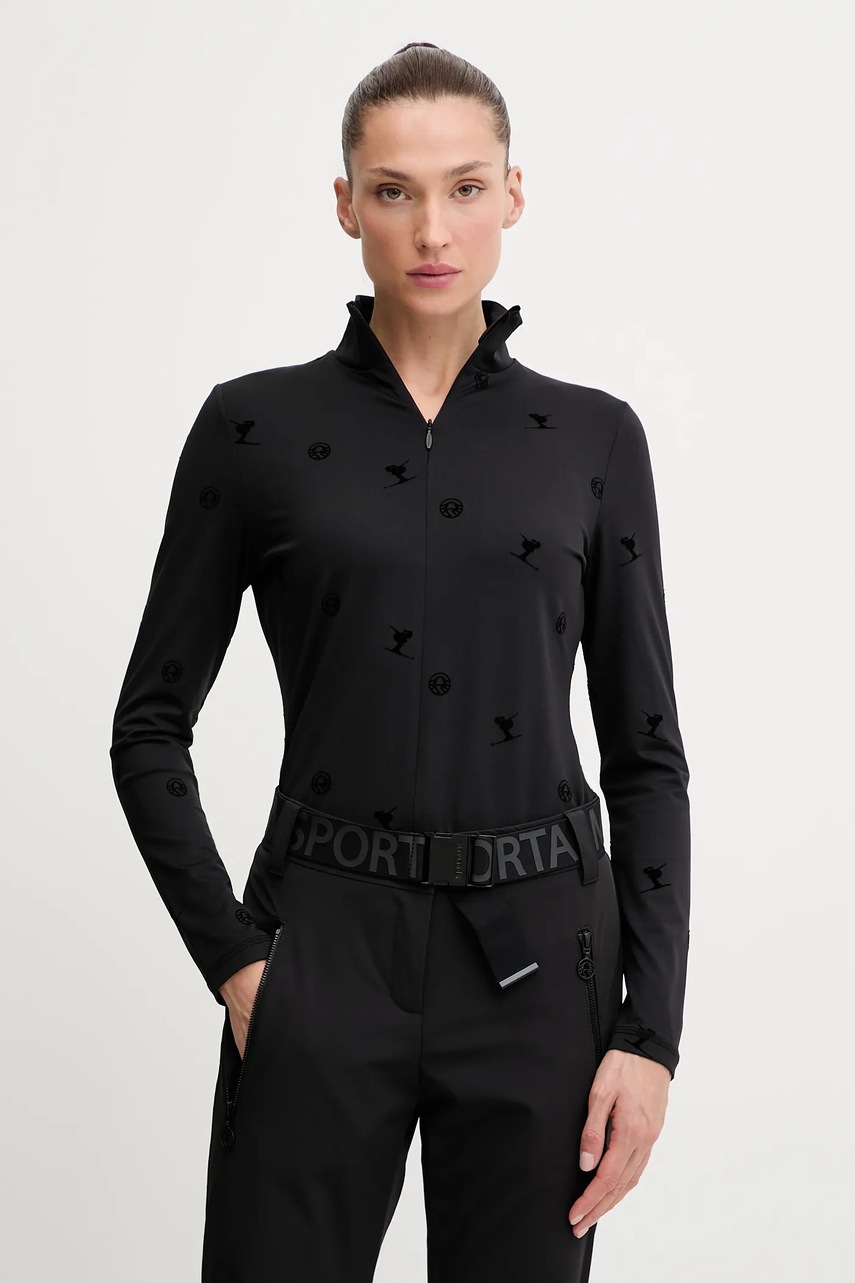 Sportalm longsleeve funcțional Helsinki culoarea negru, 300007