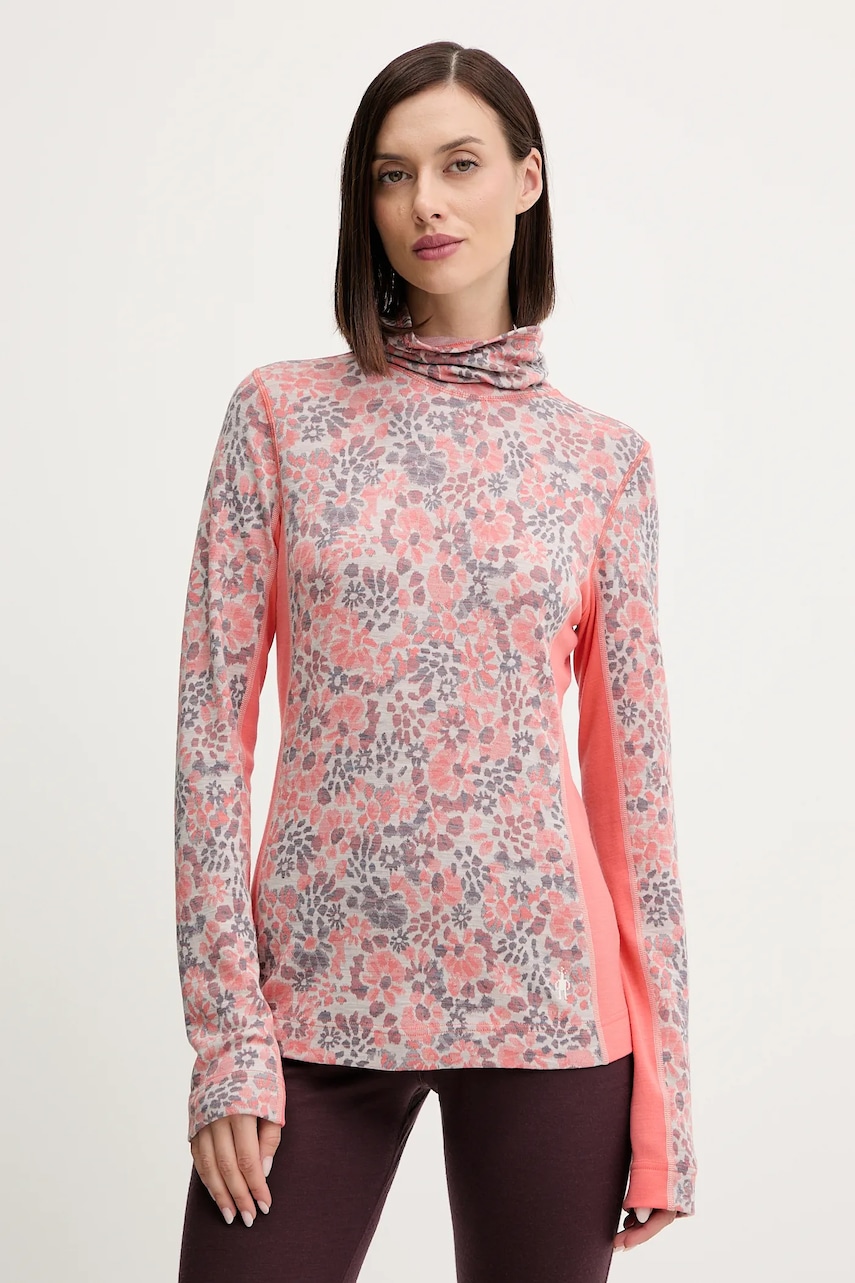 Smartwool longsleeve funcțional din lână culoarea portocaliu, SW002984