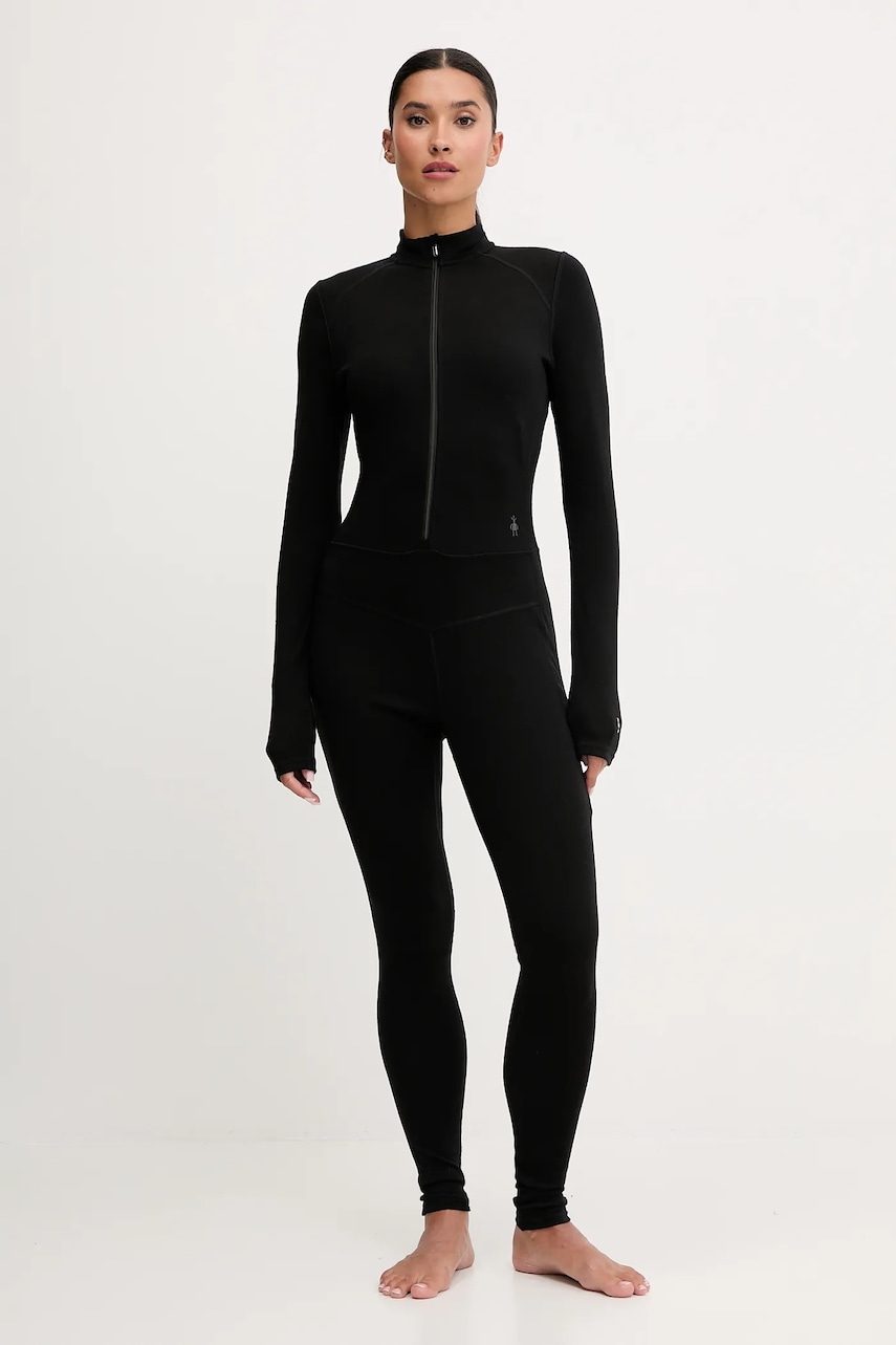 Smartwool salopetă funcțională de lână culoarea negru, SW002985