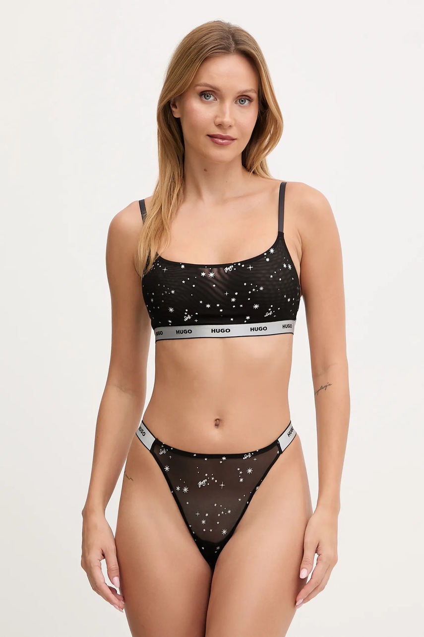 HUGO sutien și bikini culoarea negru, 50550131