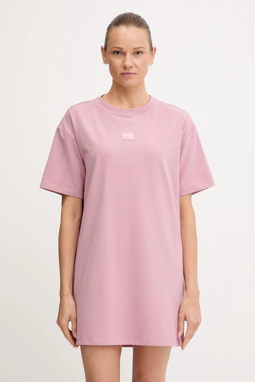 HUGO tricou de pijama culoarea roz, 50549918