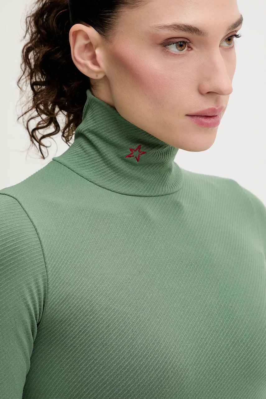 Λειτουργικό μακρυμάνικο πουκάμισο με μείγμα μαλλιού Perfect Moment Perfect Thermal χρώμα: πράσινο, W3001121 φωτογραφία