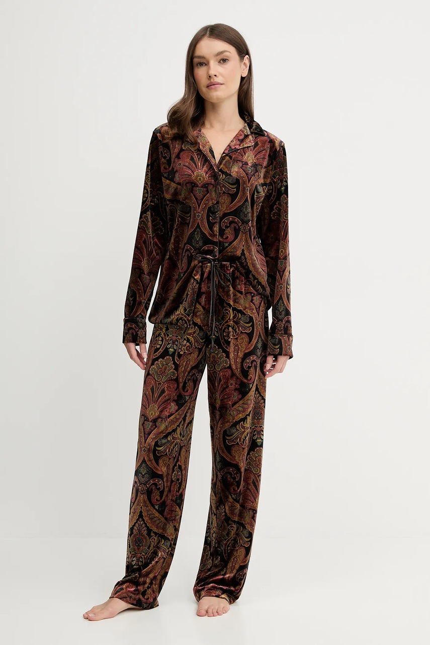 

Пижама Lauren Ralph Lauren дамска в черно ILN72463, Черен