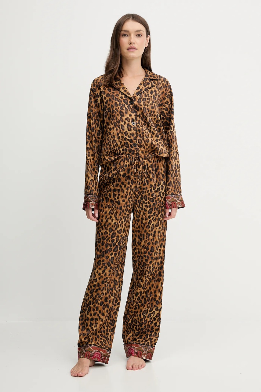 

Пижама Lauren Ralph Lauren дамска в кафяво ILN92460, Кафяв