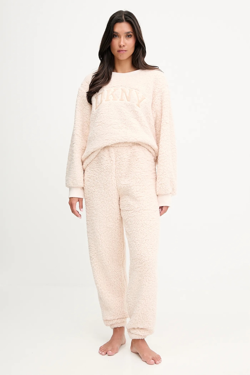 Dkny pijama culoarea bej, YI70065